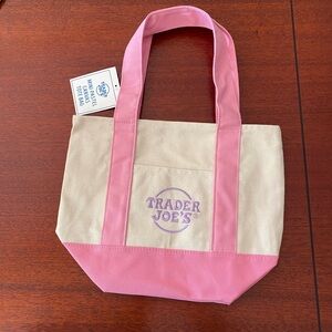 NWT Trader Joe’s Pink mini Tote Bag